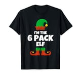 I'm The 6 Pack Elf Family Pajama Christmas Funny Six Abs T-Shirt