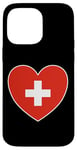 Coque pour iPhone 14 Pro Max I Heart Switzerland – Fun Swiss Flag Heart