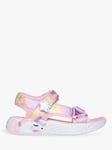 Skechers Kids' S-Lights Unicorn Dreams Majestic Bliss Light Up Sandals, Pink/Multi