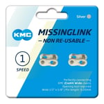 KMC Missing Links 1X 1/8 Joining Links Z1eHX Wide EPT Silver 2 Pair