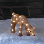 Lights4fun Outdoor Christmas Figure Light Up LED Acrylic Grazing Doe Reindeer