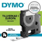 Märkband Dymo D1 Durable extra stark svart/vit 12mm