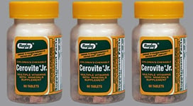 Rugby Cerovite Jr. Children's Chewable 60 Tablets X 3 Packs