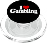 I LOVE HEART GAMBLING CASINOS PARIS TRADING LAS VEGAS PopSockets PopGrip pour MagSafe