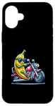 Coque pour iPhone 16 Plus Banane Moto Cool Conduire Amusant Lunettes