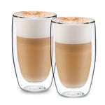 GLASWERK Verre double paroi à Latte Macchiato Design 2 x 430 ml tasse a cafe ...