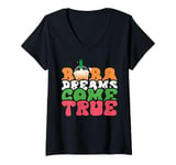 Womens Boba Dreams Come True V-Neck T-Shirt