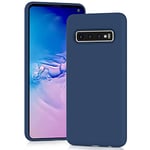 YATWIN Silicone Case for Samsung Galaxy S10, Soft-Touch, Shockproof, DustProof, Antiskid Full Body Armour Phone Cover for Samsung Galaxy S10 - Dark Blue