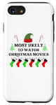 iPhone SE (2020) / 7 / 8 Most Likely To Watch Christmas Movies Family Santa Elf Hat Case