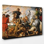 Big Box Art Peter Paul Rubens The Wolf and The Fox Canvas Wall Art Print Ready to Hang Picture, 30 x 20 Inch (76 x 50 cm), Multi-Coloured