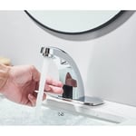 Onyzpily - Mitigeur Lavabo Infrarouge Electronique Eau Froide et Chaude Mitigeur Automatique Laiton Chrome Robinet Automatique de Lavabo pour Salle