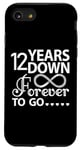 iPhone SE (2020) / 7 / 8 12 Years Down Forever To Go Cute 12th Wedding Anniversary Case