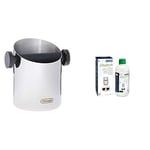 De'Longhi DLSC059 Coffee Knock Box, Stainless Steel & De’Longhi EcoDecalk Descaler for Coffee Machines DLSC500, 500ml