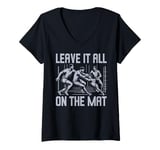 Womens Leave it all on the Mat Kabaddi V-Neck T-Shirt