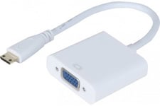 Tecline Mini-Hdmi/Vga, Mini-Hdmi, Vga (D-Sub), Hankontakt, Honkontakt, 1920 X 1080 Pixlar, Vit