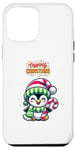 Coque pour iPhone 12 Pro Max Pull Moche de Noël - Pingouin Canne Sucre Flocons de neige