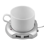 1 pcs Chaude Mondial Beverage Tasse Argent 4 Port USB Hub + Thé Café Chauffe-eau Électrique Chauffe