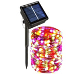 12M/22M LED Solar Light Outdoor Lamp String Lights För Holiday Christmas Party Garden Garland MultiColor 22M-200LED