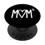 Mom to the Fifth Power Mother of 5 Five Children Gift PopSockets Adhesive PopGrip