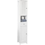 Sifree - 1703230cm Meuble salle de bain blanc Armoire Colonne Étagère de rangement