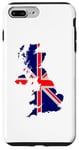 Coque pour iPhone 7 Plus/8 Plus Drapeau carte du Royaume-Uni