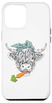 iPhone 12 Pro Max Cute Highland Cow Easter Spring Season Eggs Carrot Bandana Case