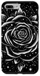 Coque pour iPhone 7 Plus/8 Plus Rose noire recouverte d'étoiles