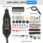 Perceuse électrique,outil électrique,mini perceuse,bricolage à distance,ensemble d'outils polis gravés pour perceuse Dremel 3000 4000 polissage meulage coupe - Type 192pcs