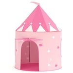 KORIMEFA Tipi Enfant Tente de Jeu Enfant Cabane Intérieur Exterieur Tipi Pop-up Portable Maison Petit Garçons Filles Jouets (Rose)