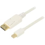 Cable mini DisplayPort 1.2 male 1.8m blanc