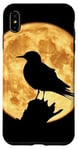 Coque pour iPhone XS Max Silhouette de Sterne à ailes blanches Pleine Lune Oiseau Art