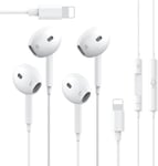 Ecouteurs Filaire Pour Iphone,Intra-Auriculaires Filaires Avec Micro Et Contrôle Du Volume Integres Antibruit Stereo Hifi Compatible Avec Iphone 14/13/12/11/11Pro Max/Xs/X/Xr/Se/8/7-2 Packs