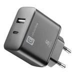 Cellularline Dual Super Fast Chargeur 25W - Samsung Chargeur De Réseau 2 USB