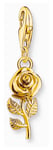 Thomas Sabo 2077-413-39 Rose Charm Pendant Gold-Plated Jewellery