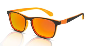 Superdry Men's Sunglasses SDS-5017 127P Black-Orange/Orange Mirror