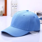 WAZHX Black Cap Solid Color Baseball Cap Snapback Caps Hats Fitted Casual Hip Hop Dad Hats For Men Women Unisex Lightblue