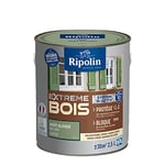 RIPOLIN - Peinture pour Bois Intérieur/Extérieur - Sans Sous-couche Ultra-couvrant - Résiste aux Intempéries, UV et Chocs - Protège et Magnifie - Lessivable - Satin - 2,5L - Vert Olivier