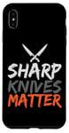 Coque pour iPhone XS Max Dire drôle Sharp Knifes Matter Cooking Blague Chef Femme Homme