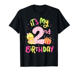 Funny Chicken It's My 2nd Birthday Shirt 2 Year Old Girl T-Shirt