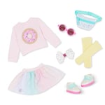 Glitter Girls Outfit 14-inch Colorful Doll Clothes & Sunglasses – Pink Sweater, Skirt, Fanny Pack & More – Toys for Kids 3 Years+ – Sweet Sprinkles, Uni, GG50177Z, Rose, Small