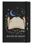 Notebook Bound By Magic A5 Hard Cover Black 14x21cm Grimoire Book of shadows