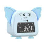 Aolyty Toddler Sleep Trainer Clock, Elephant Kids Alarm Clock with Night Light, Sound Machine, Digital Wake Up Clock for Children