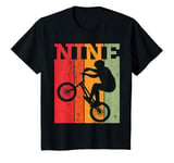 Youth 9th Birthday Boys 9 Year Old Nine BMX Bike racing bicycle T-Shirt