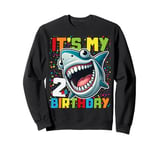 Baby Cute Shark Birthday Boy Girl 2 Year Old - Two Two Sweatshirt