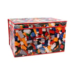 Storage Box Bricks Design Large Collapsible Folding Jumbo Chest Kids Room Toy