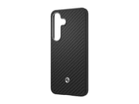 Spigen Enzo Gp-Fps931pga - Baksidedeksel For Mobiltelefon - Aramid Magnet - Aramidfiber, Termoplast-Polyuretan (Tpu), Carbon Finish, Eloksert Aluminium - Svart Sølv - For Galaxy S25