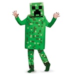 Minecraft Pojk Creeper Pixel Dräkt, Halloween Kostym för Barn L