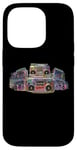 Coque pour iPhone 14 Pro Radio Hiphop Boom Box années 80 et 90 pour amateurs de rap pour hommes, femmes, enfants