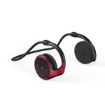 Meilleures Ventes Écouteurs Sans Fil Bluetooth Casque HIFI Sport Écouteur Casque Étanche Support Carte TF Radio FM Lecteur MP3-Rouge