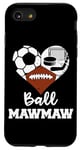 iPhone SE (2020) / 7 / 8 Ball MawMaw Funny Soccer Football Hockey Maw Maw Heart Case